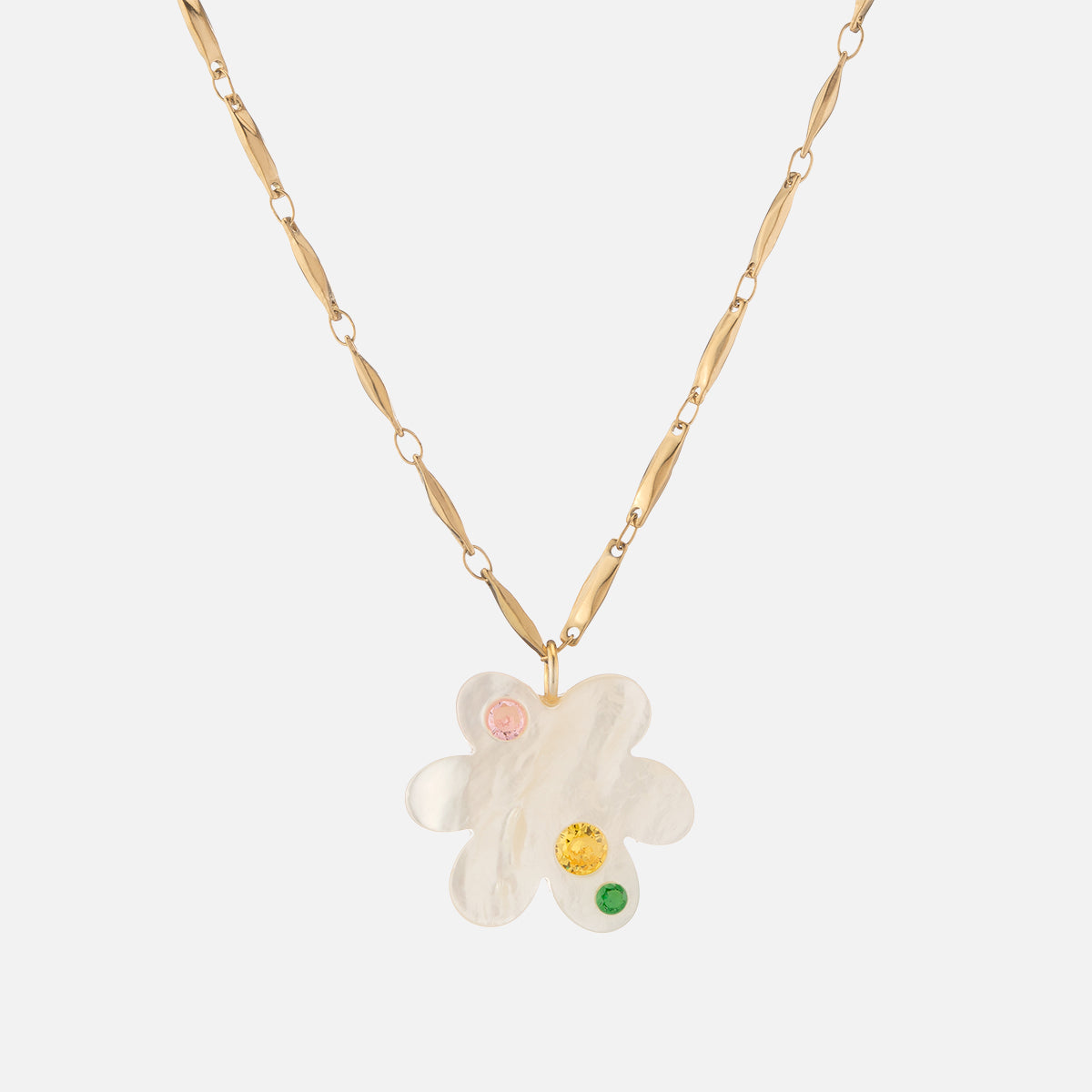 Super Bloom Necklace, Mother of Pearl