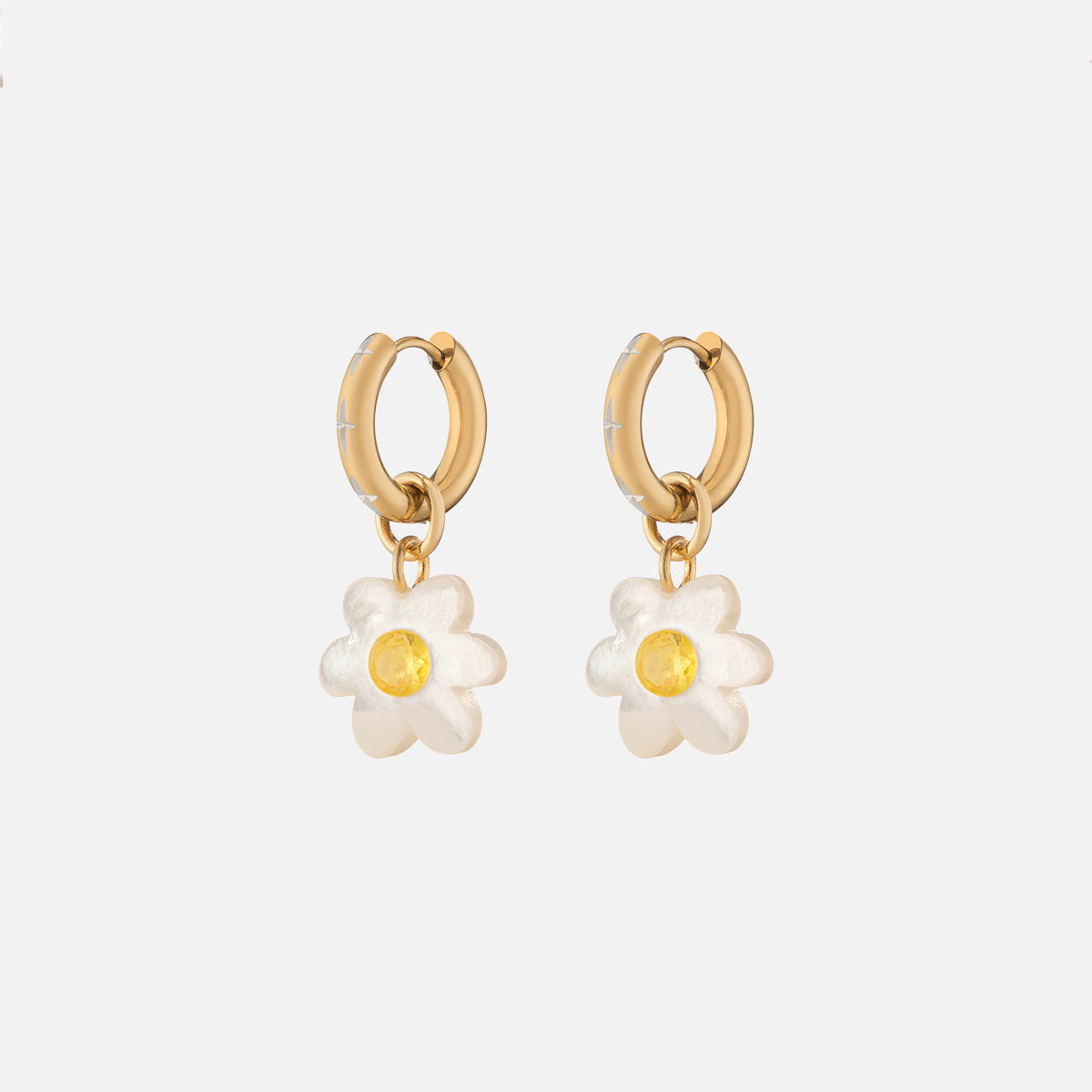 Mini Super Bloom Earrings, Yellow