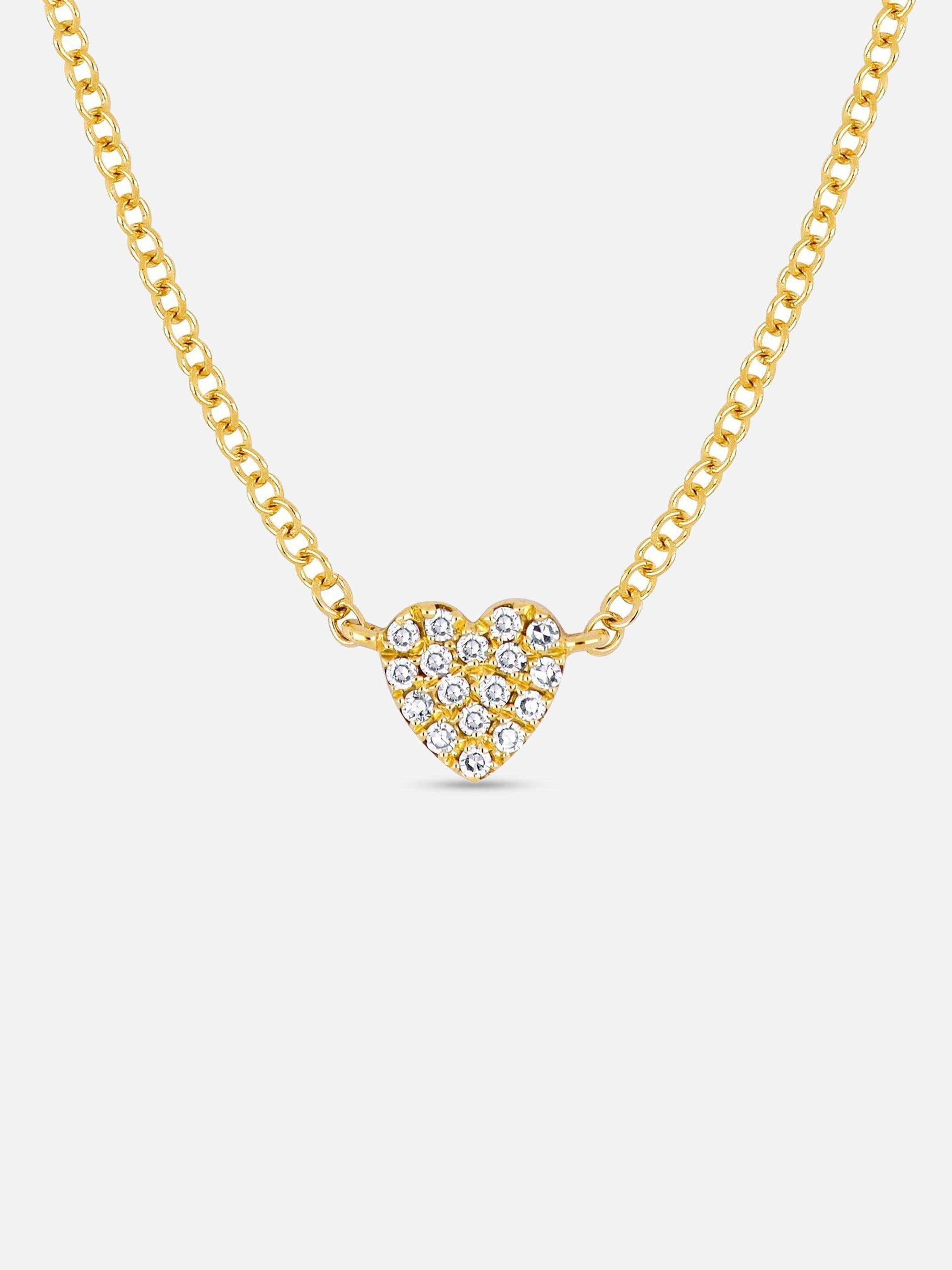 EF Collection Baby Diamond Heart Necklace 1