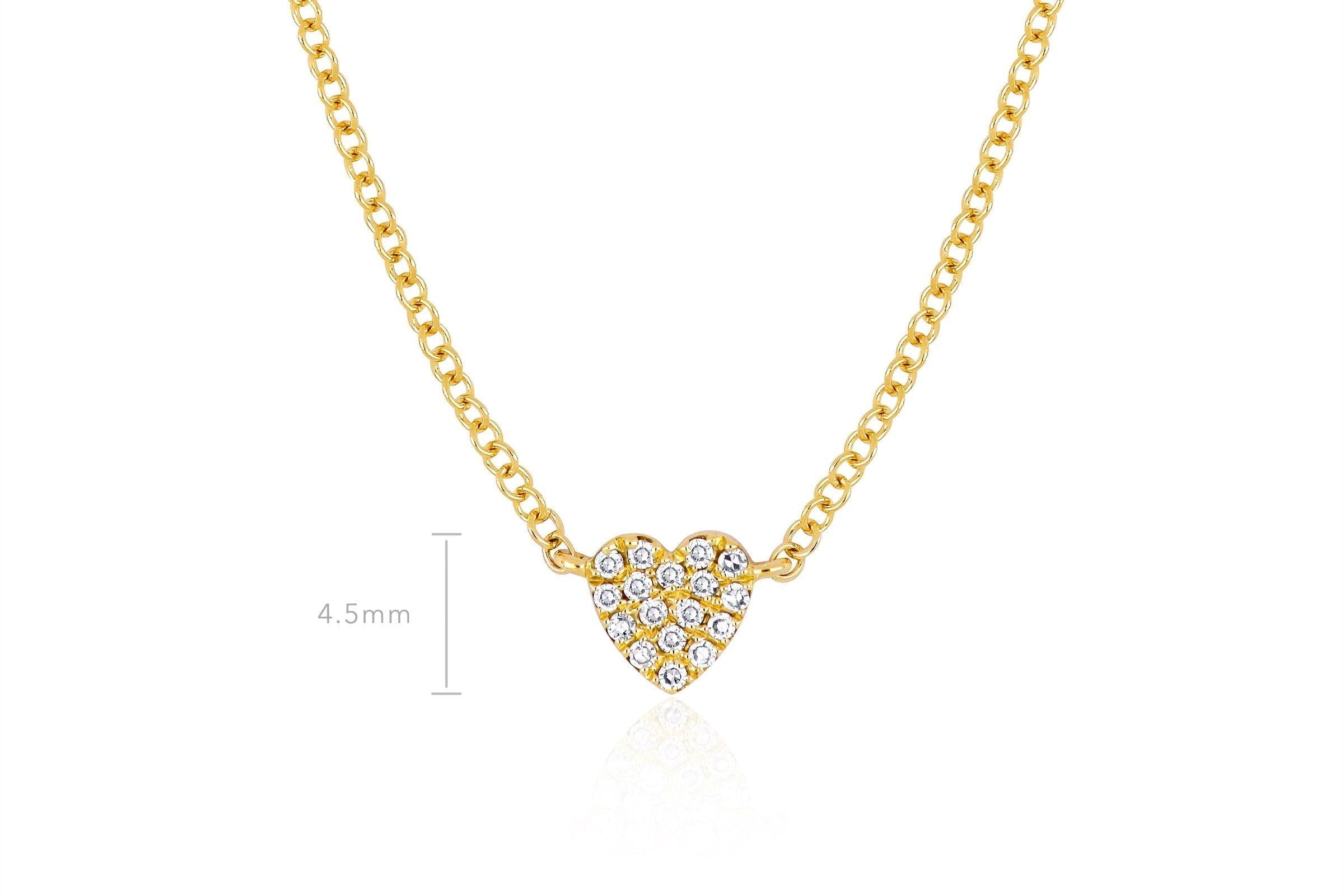 EF Collection Baby Diamond Heart Necklace 3