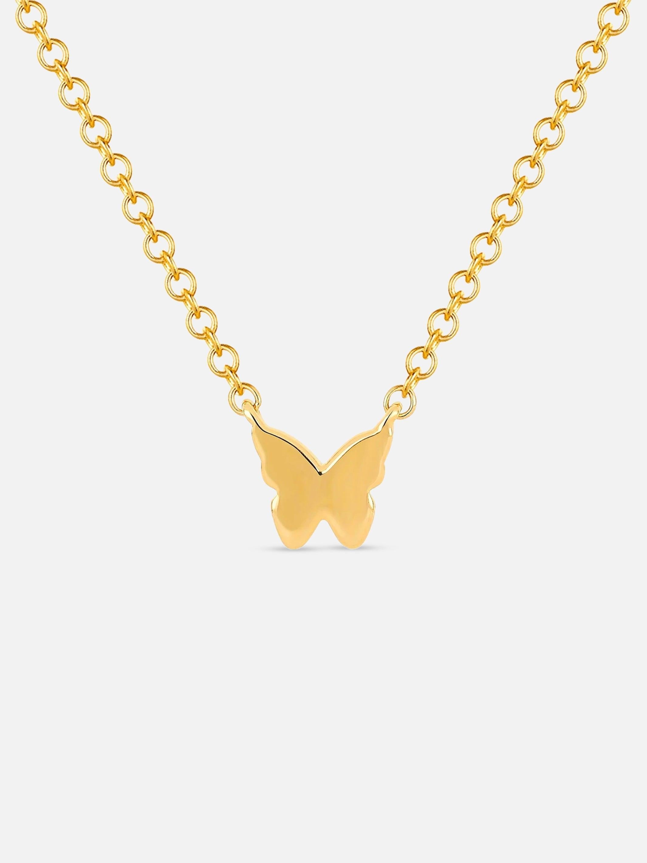 EF Collection Baby Gold Butterfly Necklace 1