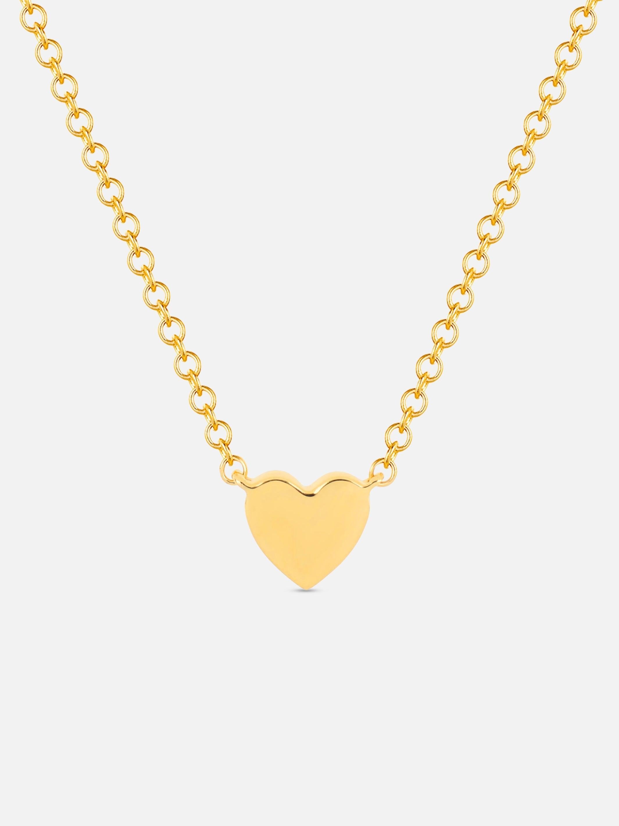 EF Collection Baby Gold Heart Necklace 1