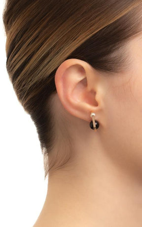 Hirotaka Beluga Pearl Onyx Earring 5