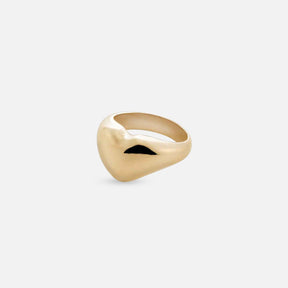 Annika Inez Bigger Heart Ring, Gold Plated 1