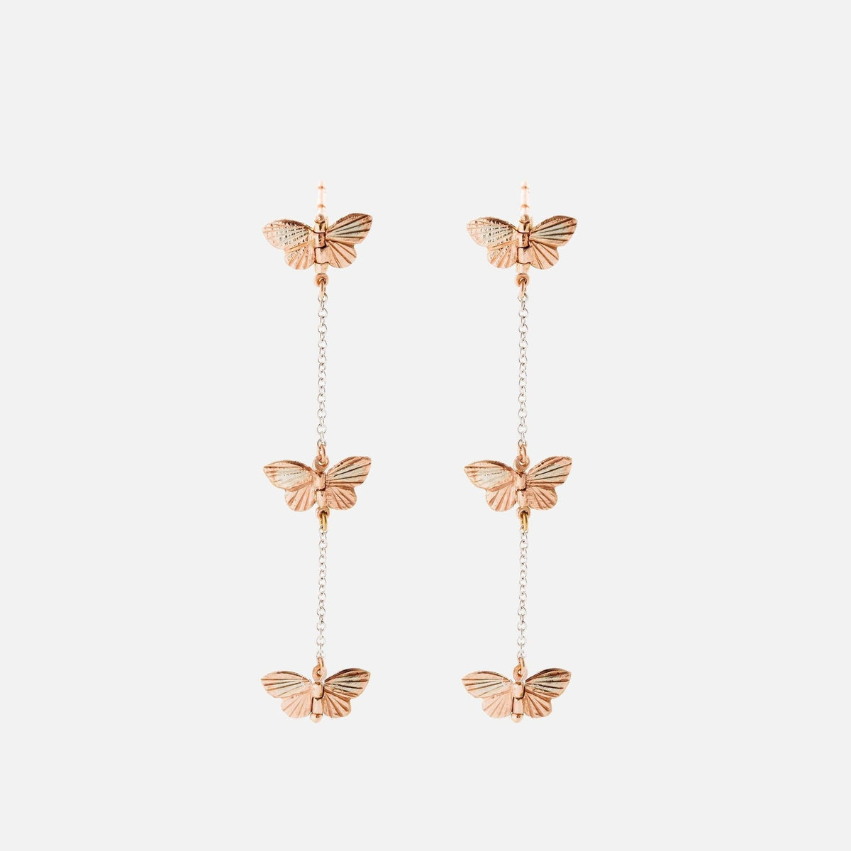 James Banks Design Butterfly Migration Chain Earrings 1