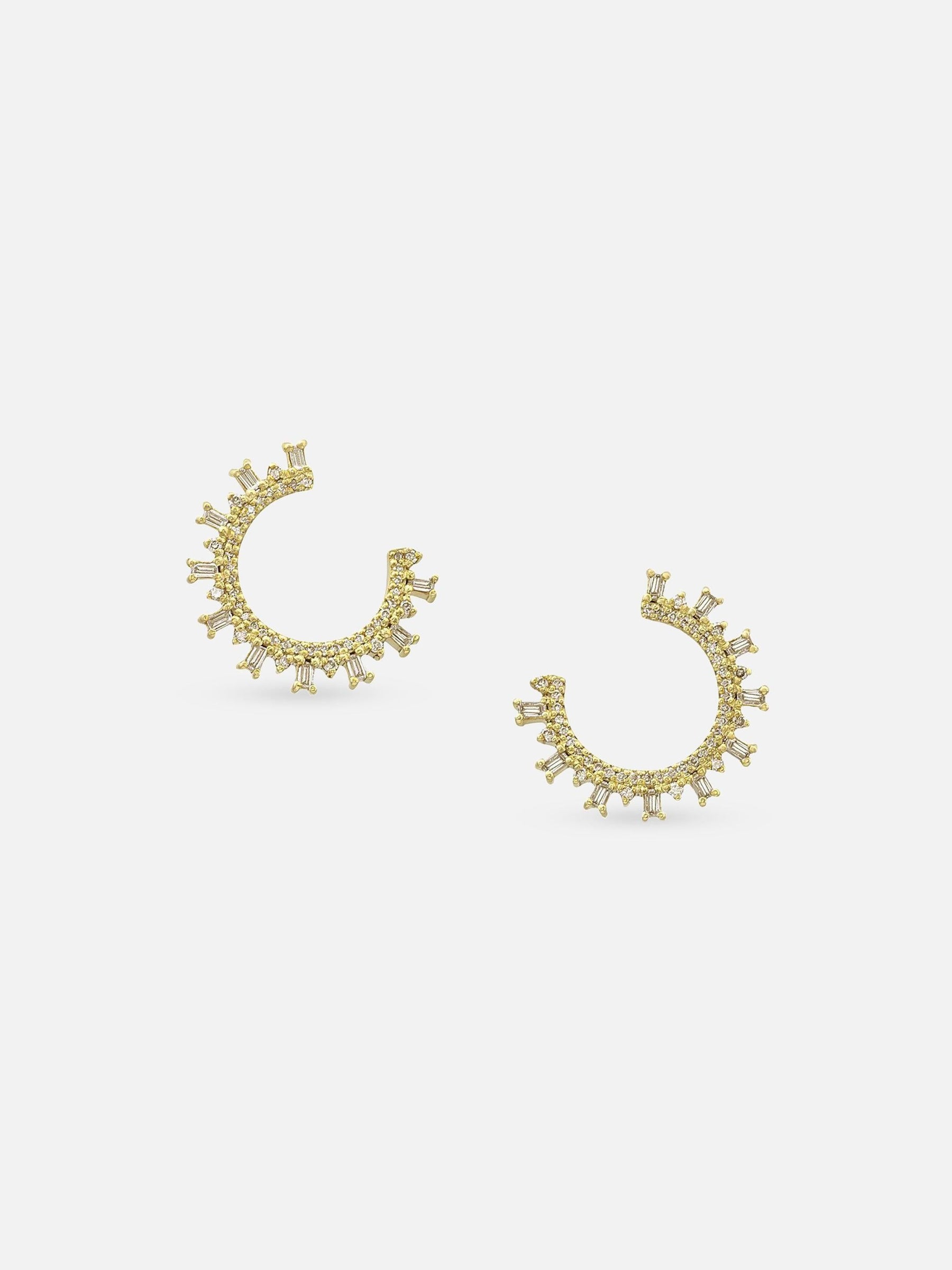 Meredith Young Champagne Hoop Studs 1