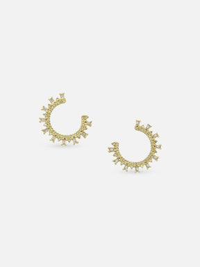 Meredith Young Champagne Hoop Studs 1