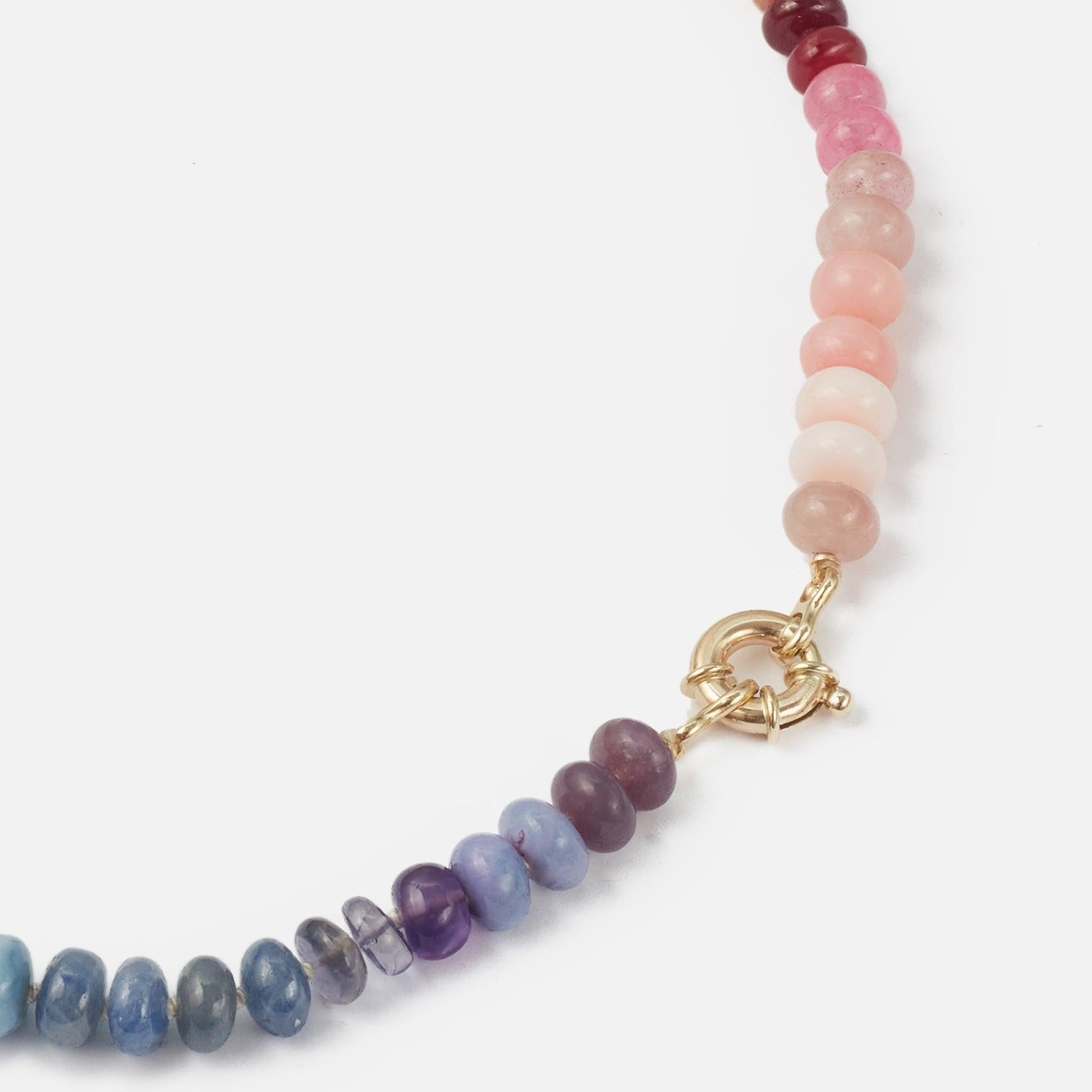 Encirkled Jewelry Classic Rainbow Gemstone Necklace 3