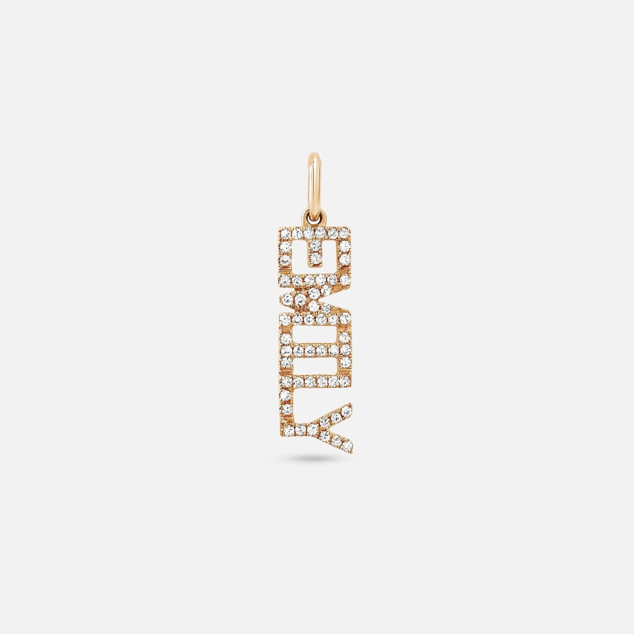 EF Collection Diamond Custom Name Necklace Charm 5