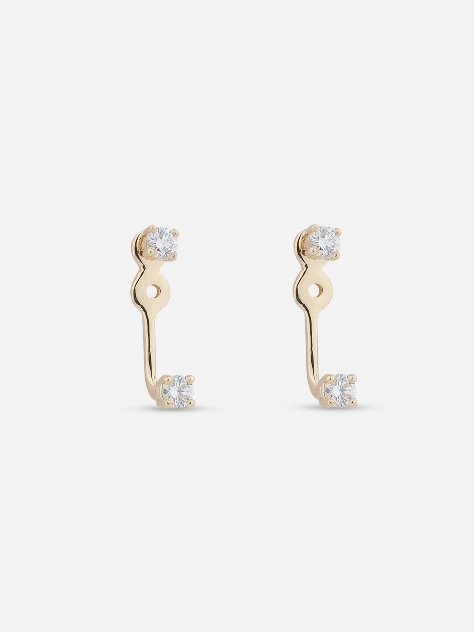 Diamond Floater Ear Jackets - White/Space - At Present