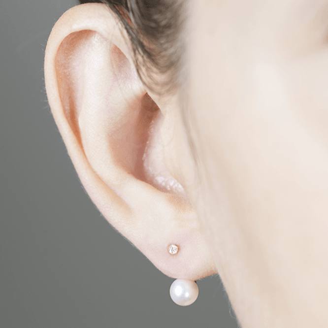 Diamond Floater Ear Jackets - White/Space - At Present