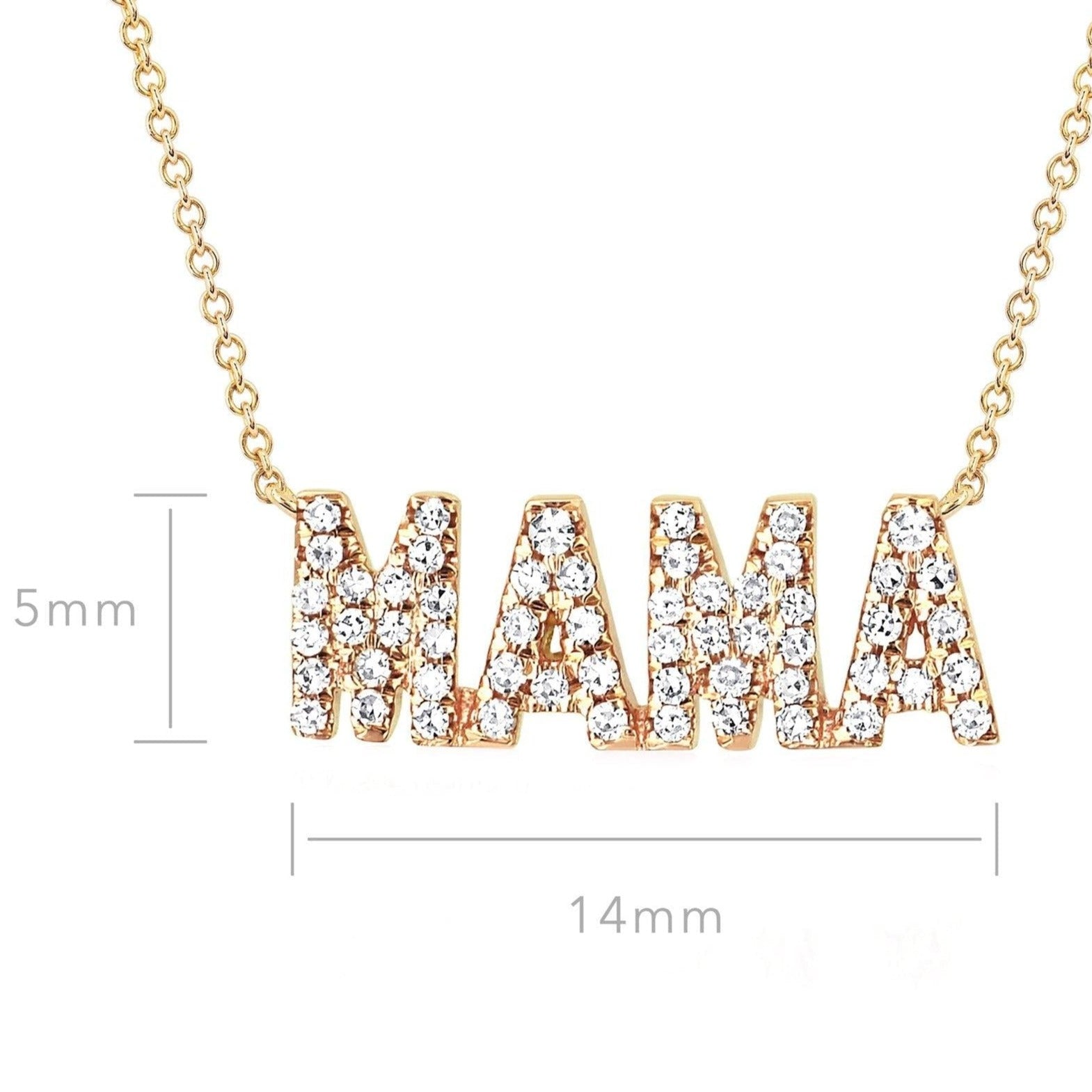 EF Collection Diamond Mama Initial Necklace 4