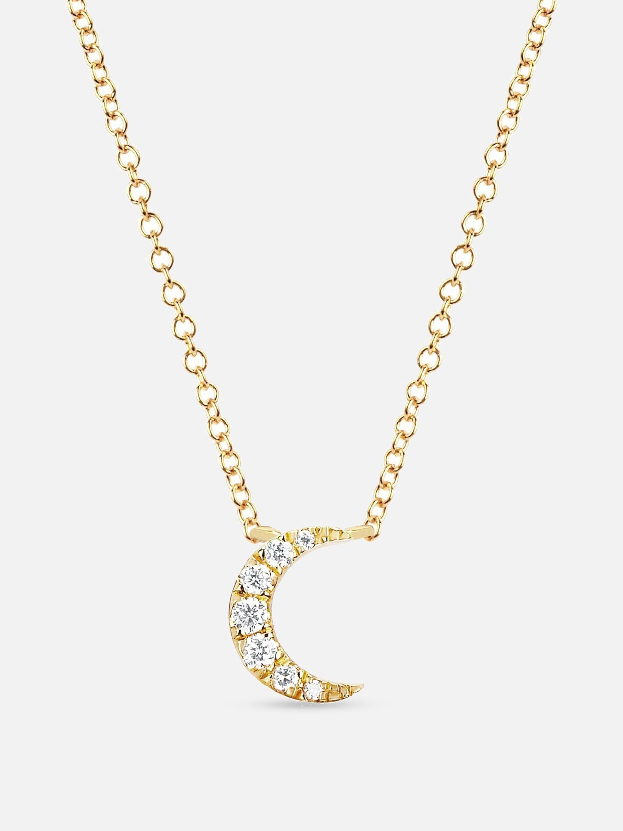 EF Collection Diamond Moon Choker Necklace 1