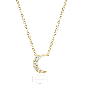 EF Collection Diamond Moon Choker Necklace 3