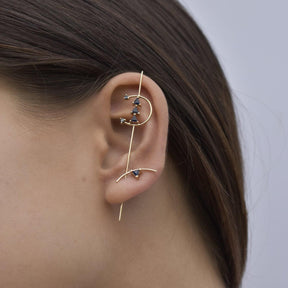 Labulgara Element Curve Gold Stud Earring 4