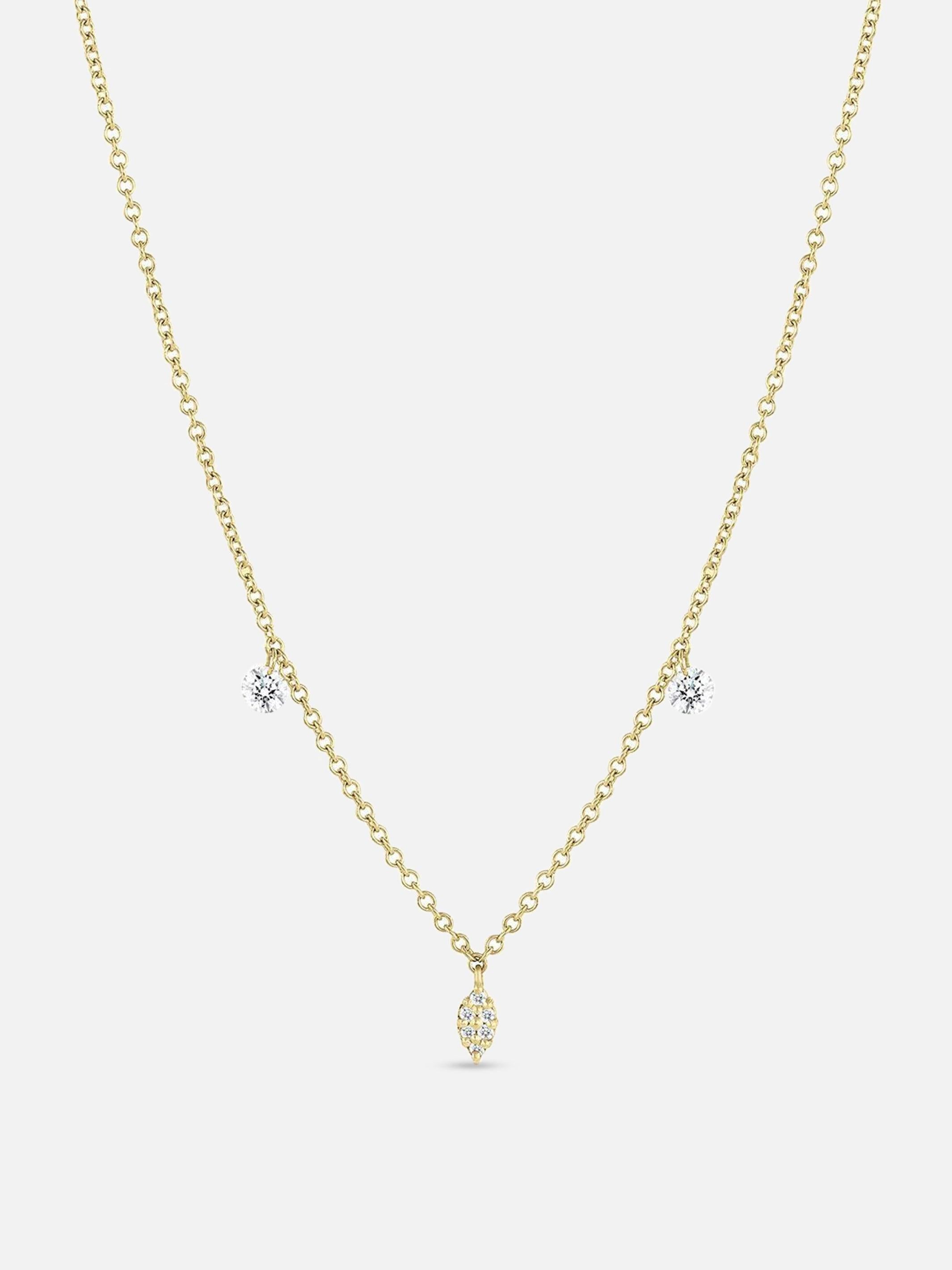 Meredith Young Floating Diamond Charm Necklace 1