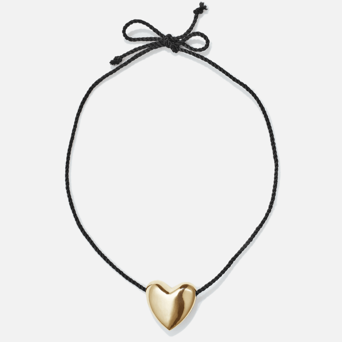 Gold Plated Heart Necklace Large - Annika Inez - At Present