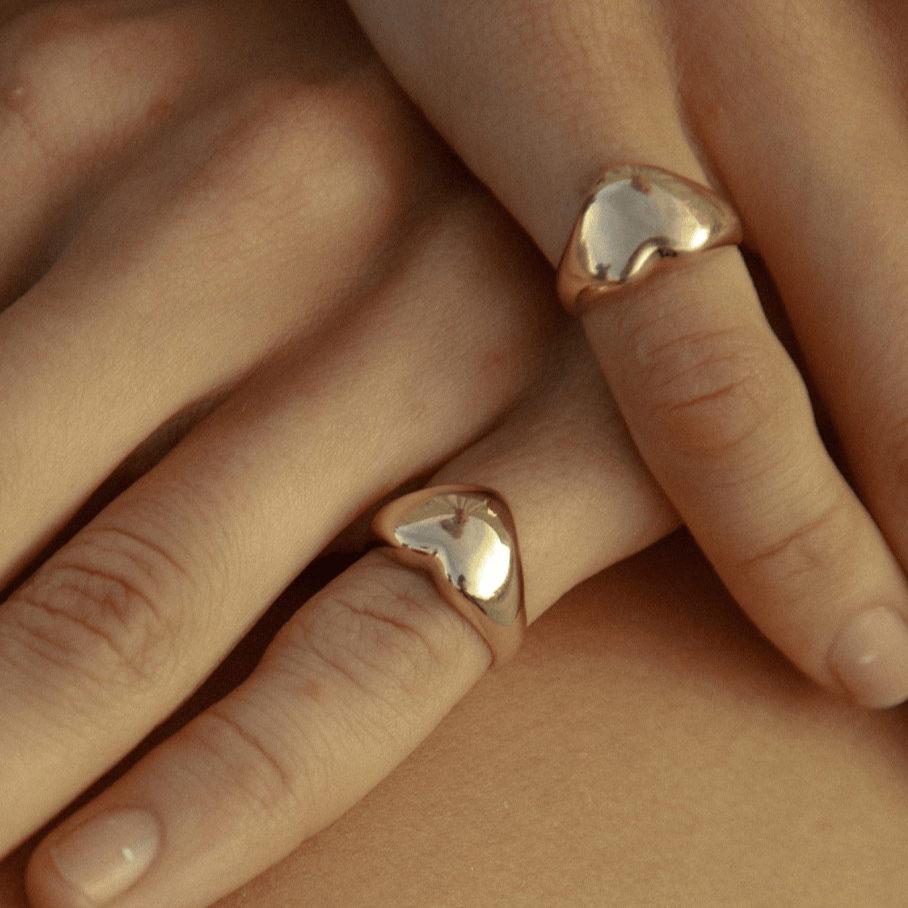 Annika Inez Gold Plated Heart Ring 2