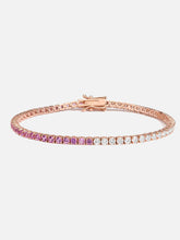 At Present Half Diamond Half Pink Sapphire Bracelet 1