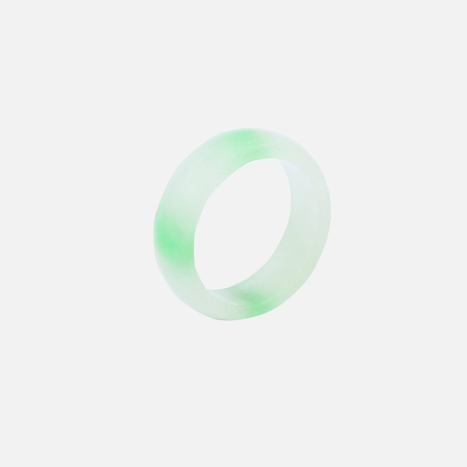 Koi — Mottled green jade ring - seree - At Present