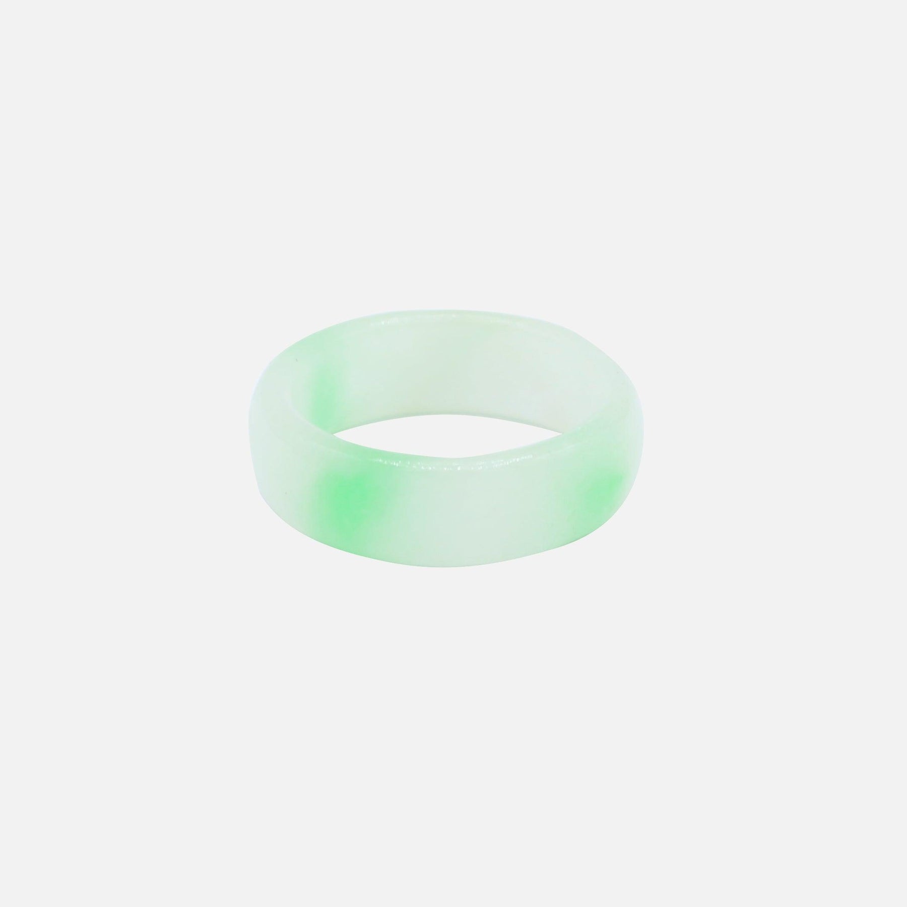 Koi — Mottled green jade ring - seree - At Present