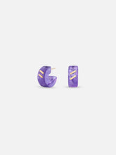 Bleecker & Prince Limited Edition Chubby Stone Huggies: Purple Amethyst 1