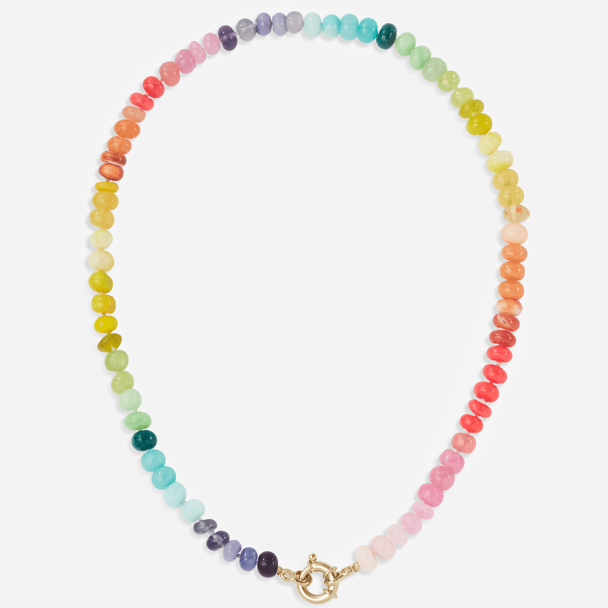 Neon Rainbow Gemstone Necklace - Encirkled Jewelry - At Present