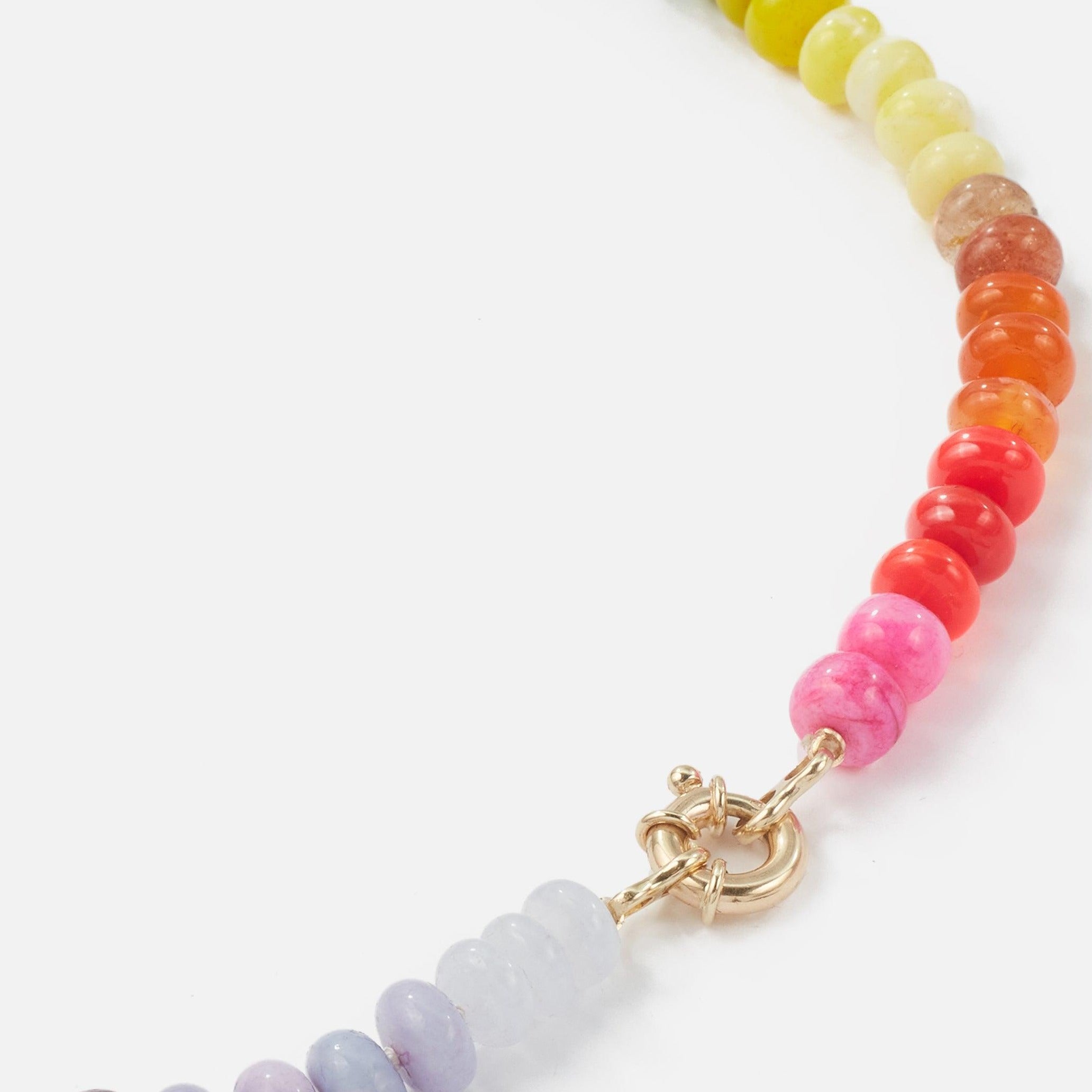 Encirkled Jewelry Neon Rainbow Gemstone Necklace 3