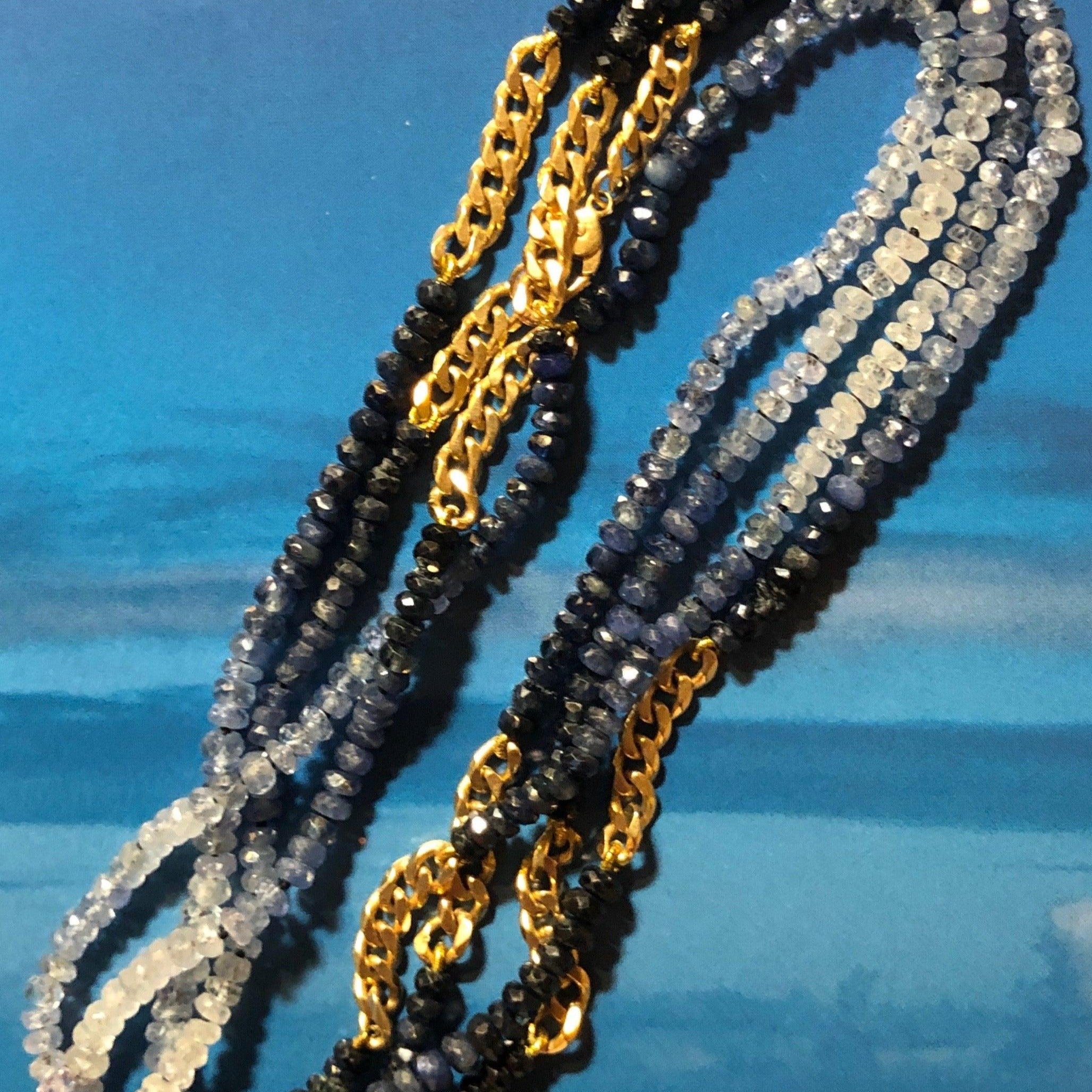 Objet-a Ombré Azur Sapphire Necklace Long 4