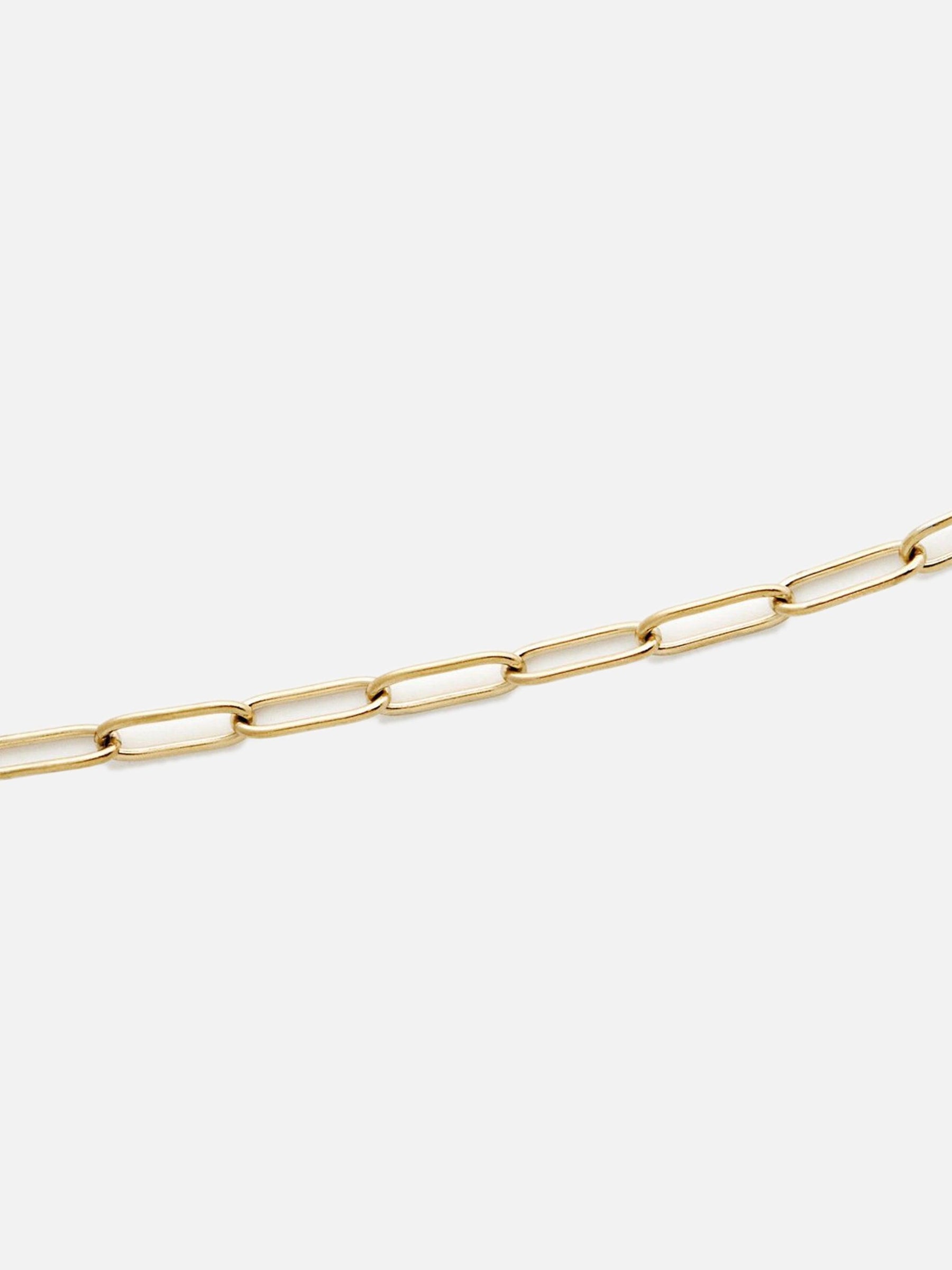 Noor Shamma Paperclip Bracelet — Thin, Yellow Gold 3