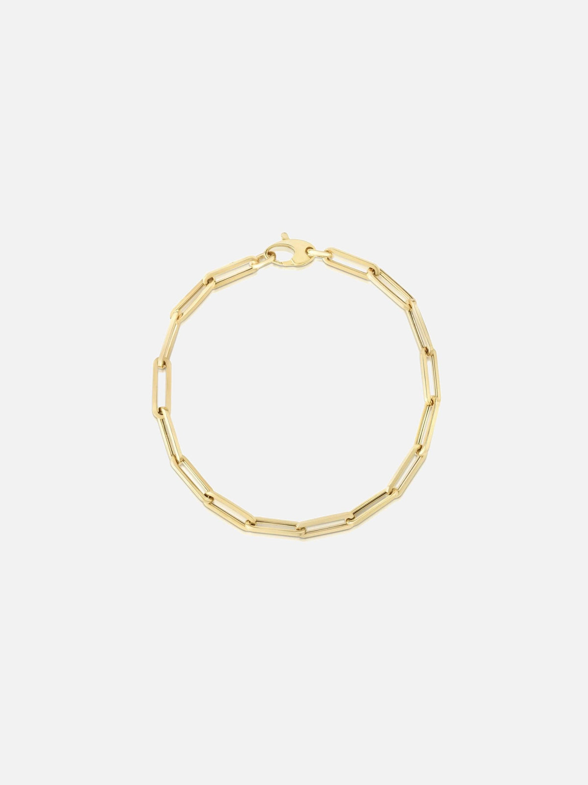 Noor Shamma Paperclip Bracelet – Yellow Gold 1
