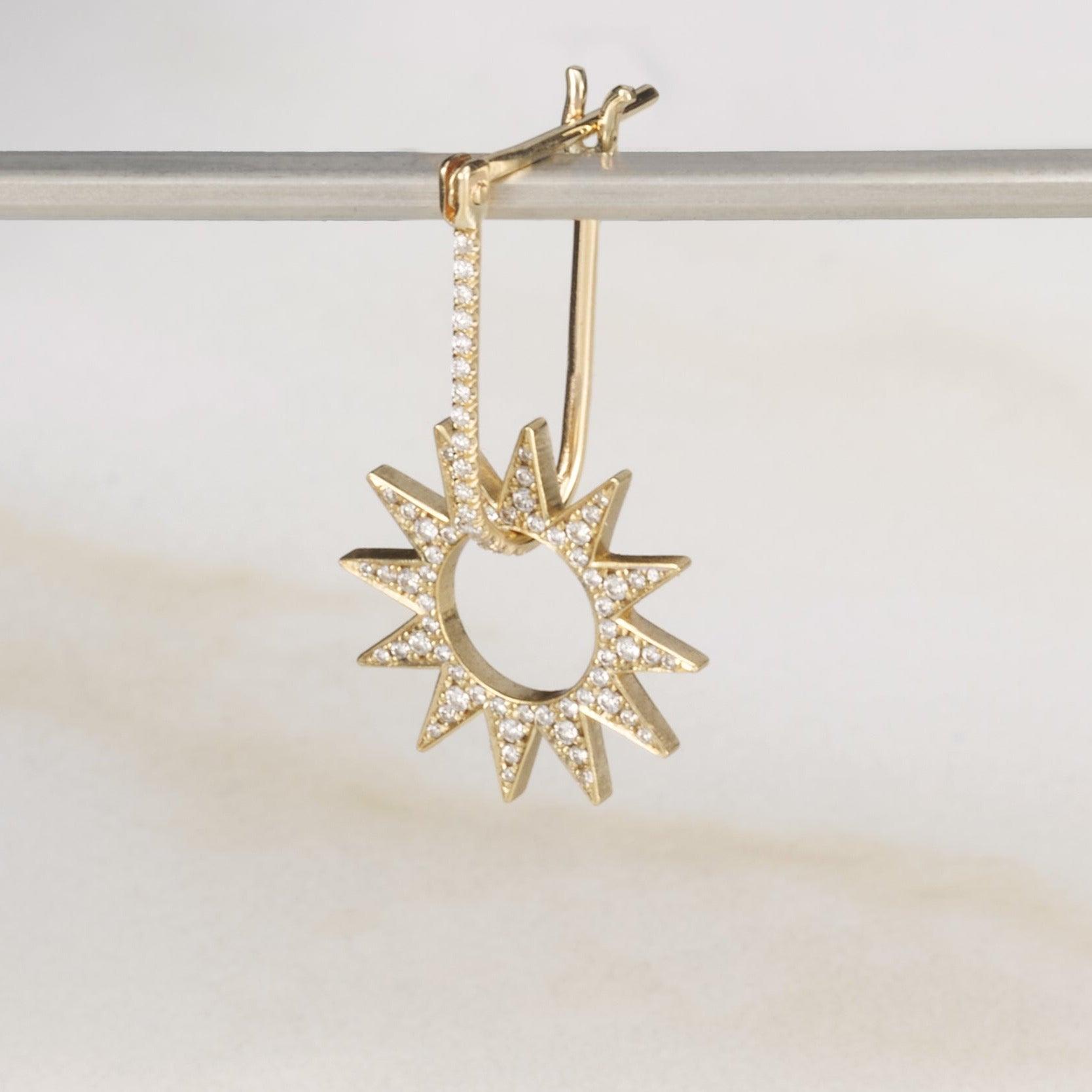 Pavé Mini Spur Earring - EMBLM Fine Jewelry - At Present