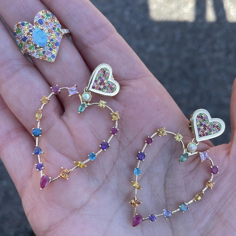 Eden Presley Rainbow Love Transformer Earrings 2