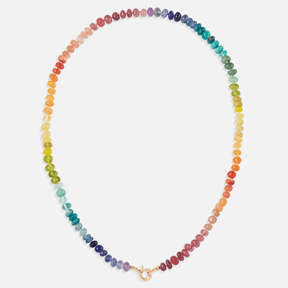 Small Classic Rainbow Gemstone Necklace - Encirkled Jewelry - At Present