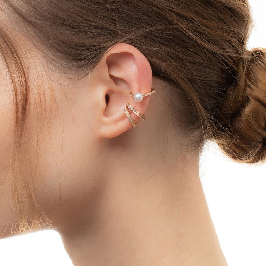 Small Octagon Diamond Ear Cuff