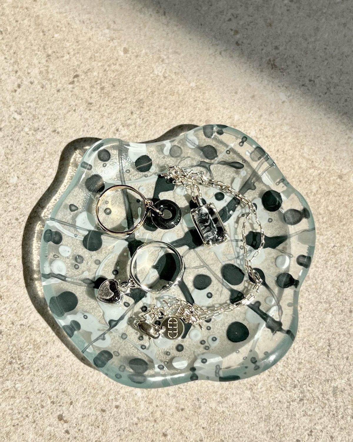 Splatter Glass Tray, Zebra - CLED - At Present