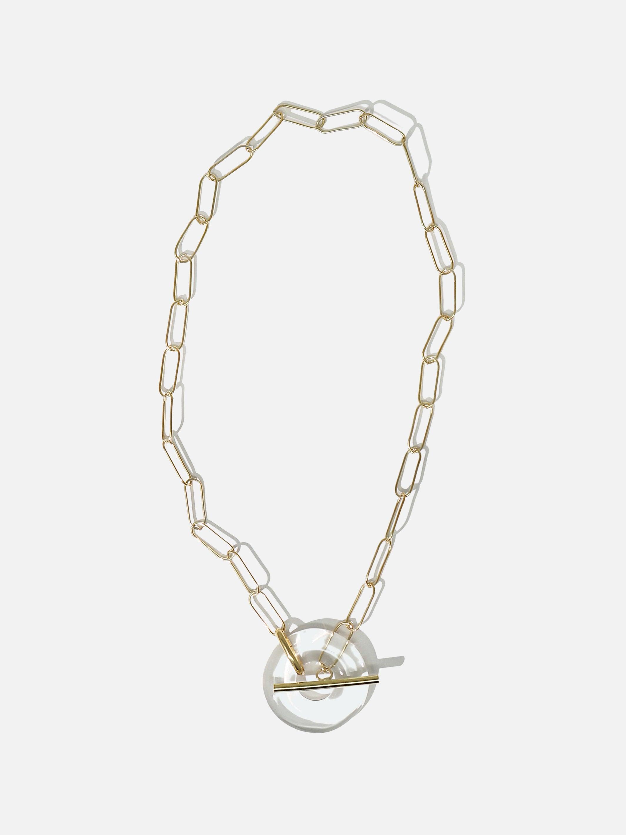 The Day Loop Necklace Clear Air / Gold Vermeil