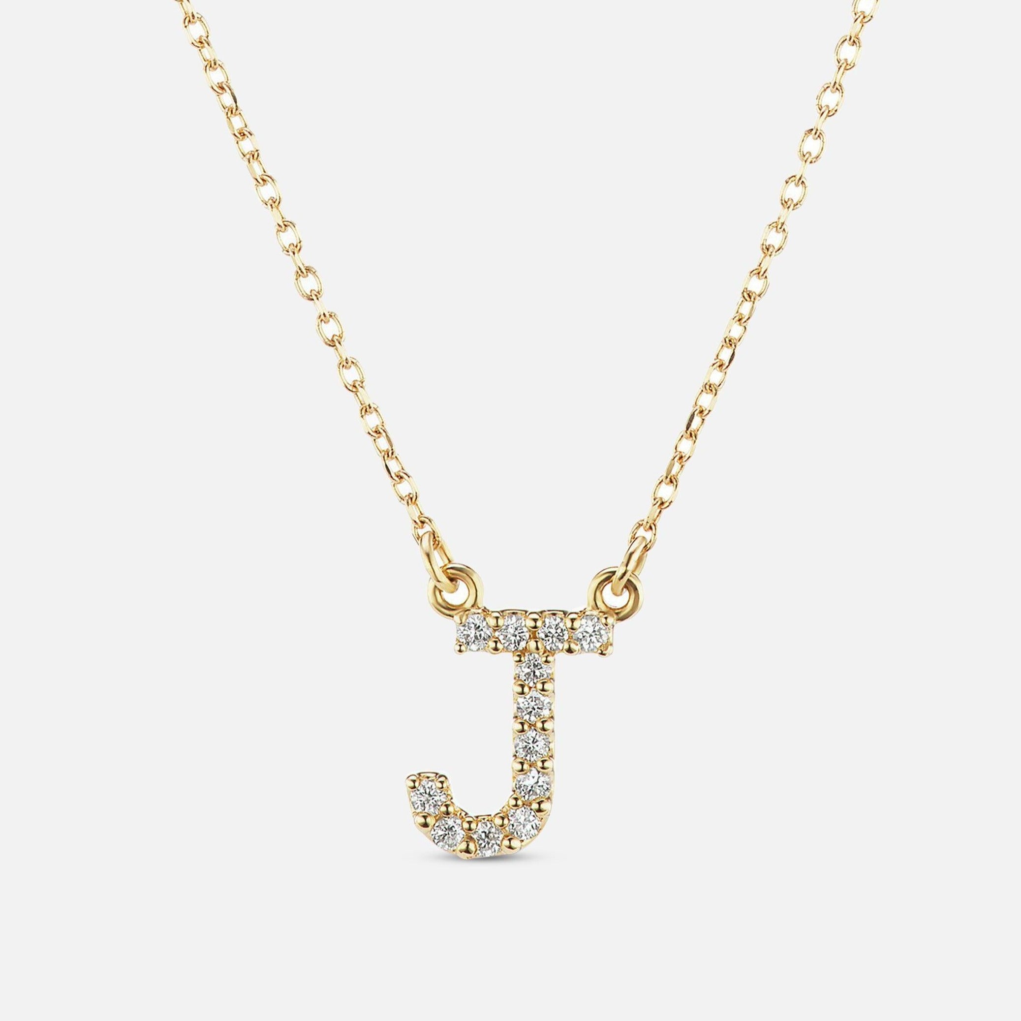 The Gild The Gold Diamond Initial Necklace 1