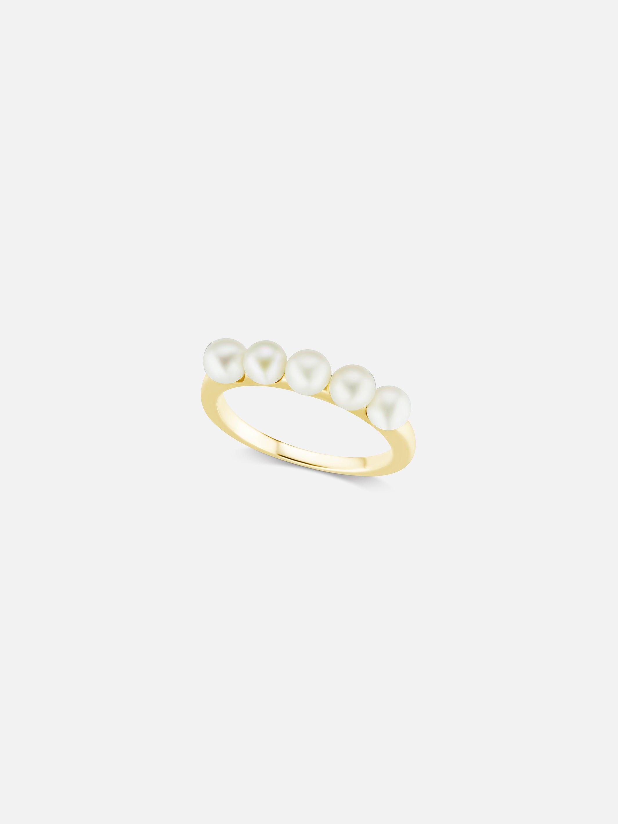 The Gild The Gold Multi Pearl Ring 1