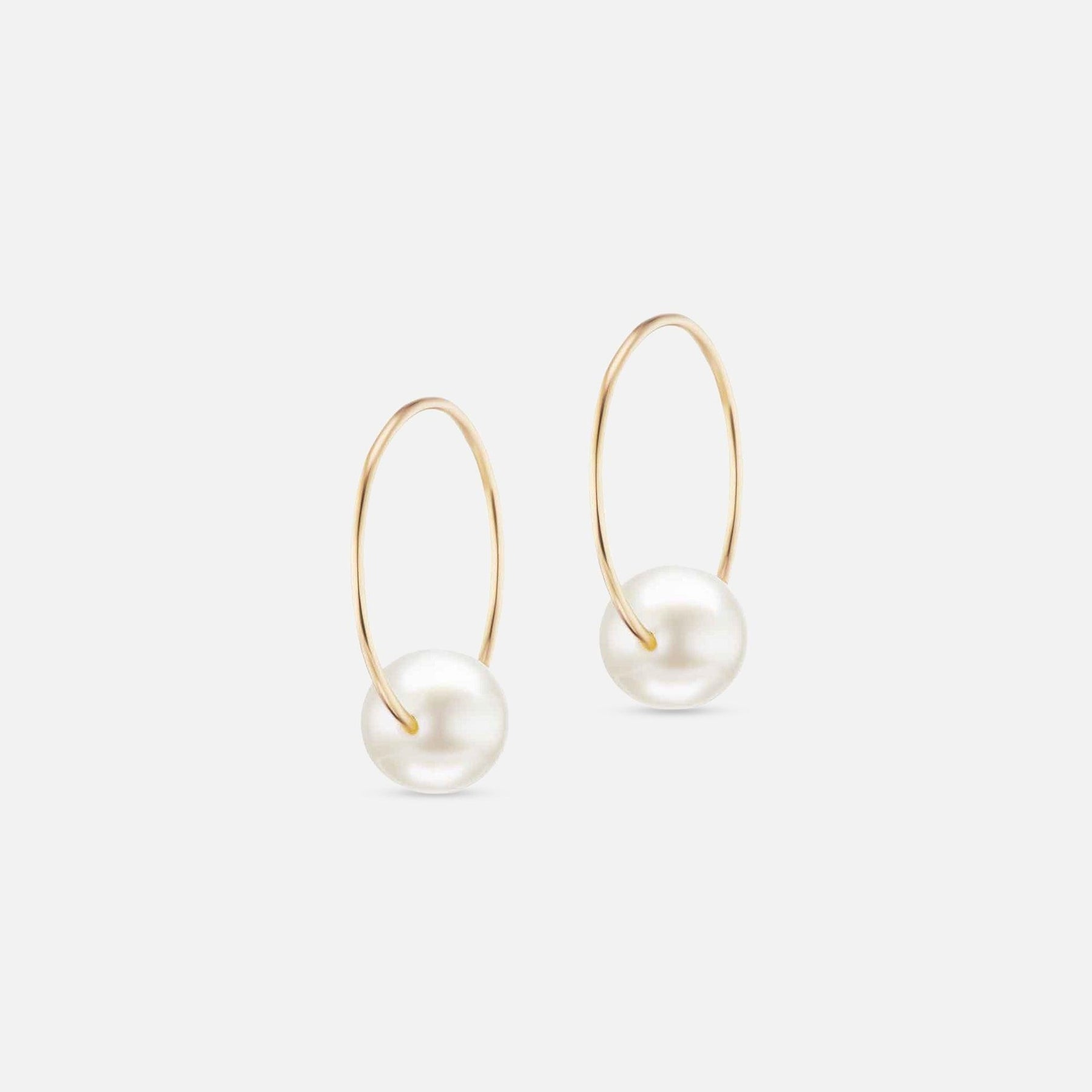 The Gild The Small Floating Pearl Hoop 1
